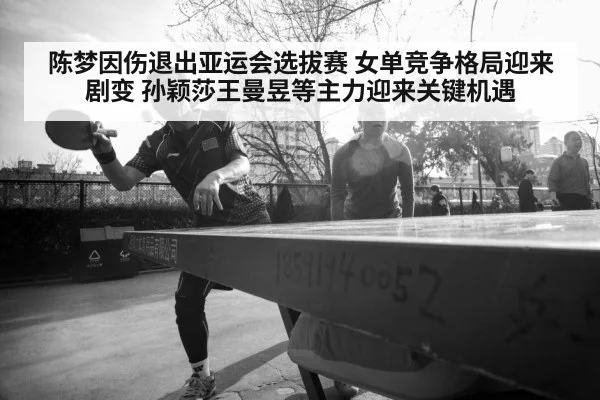 陈梦因伤退出亚运会选拔赛 女单竞争格局迎来剧变 孙颖莎王曼昱等主力迎来关键机遇